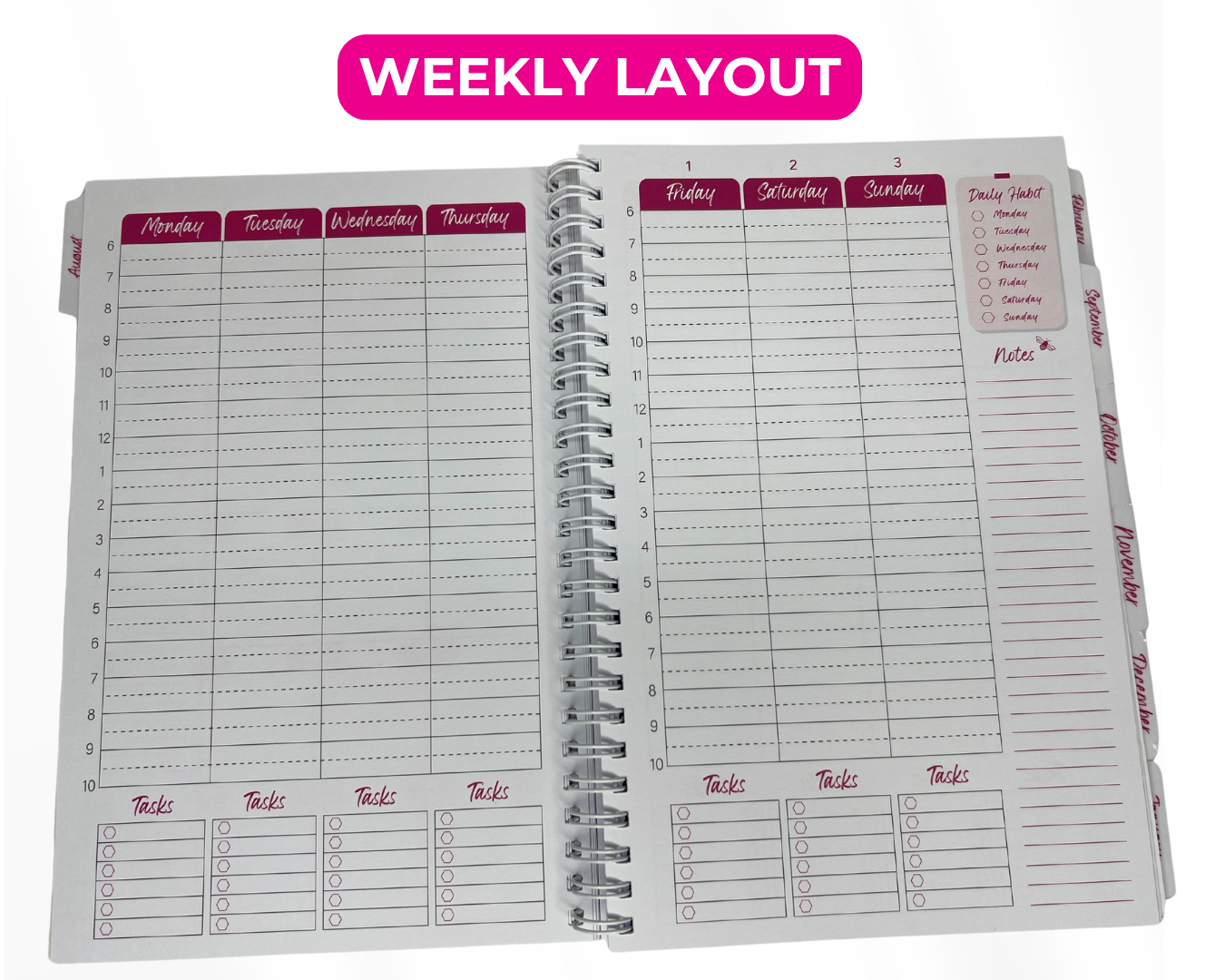 Hot Pink TOP Student Planner Bundle | 2025-2026 School Year