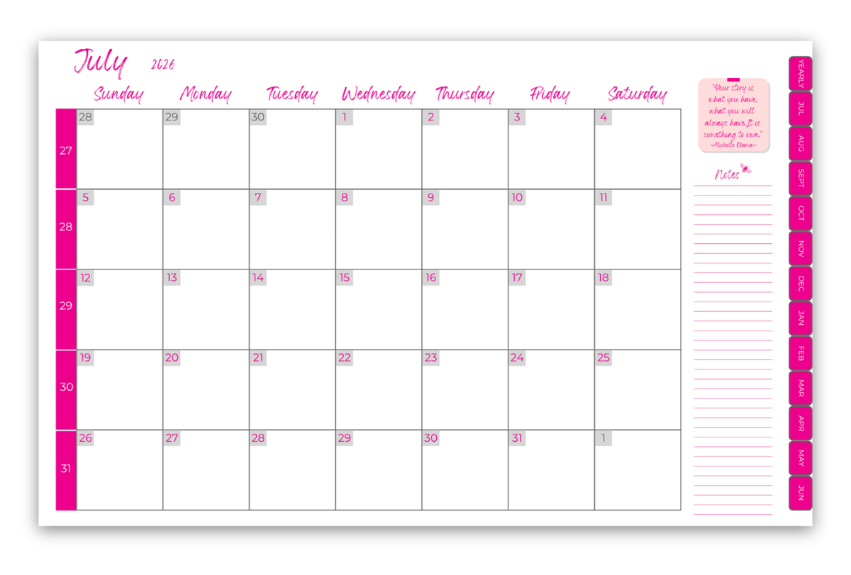 Digital TOP Planner for July 2026 - June 2027