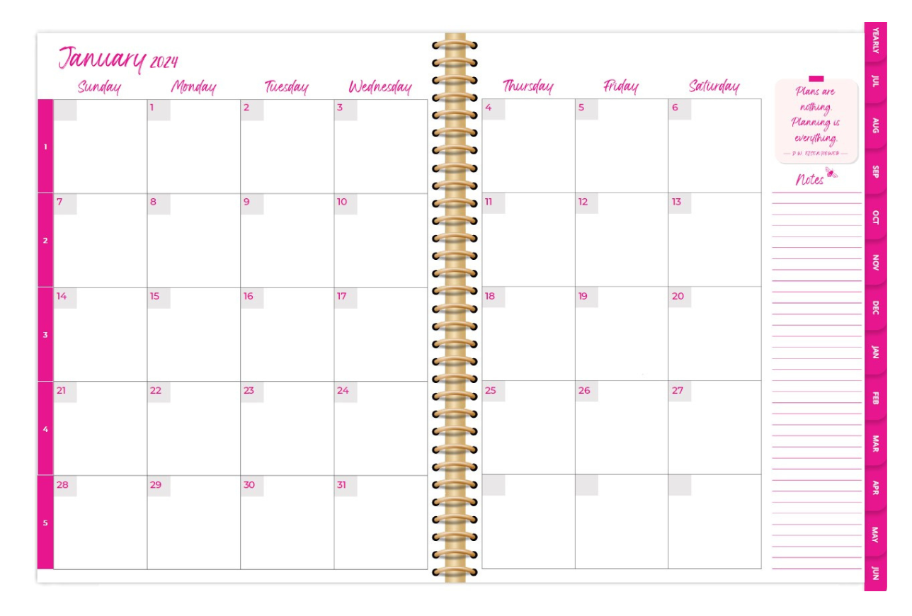 Burde 2024 Kalender Life Planner Focus 