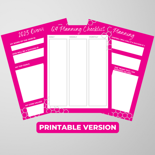 Printable Annual Planning TOP Planner Inserts for 2025