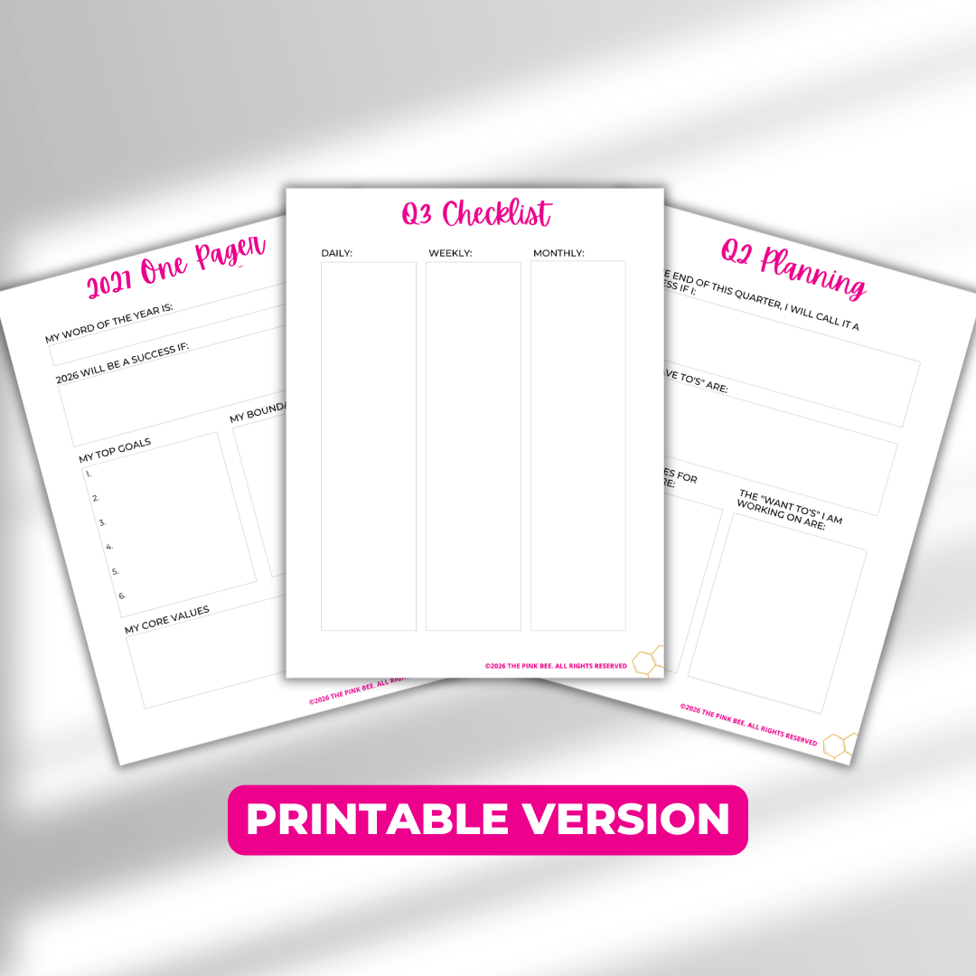 2027 Printable Annual Planning TOP Planner Inserts