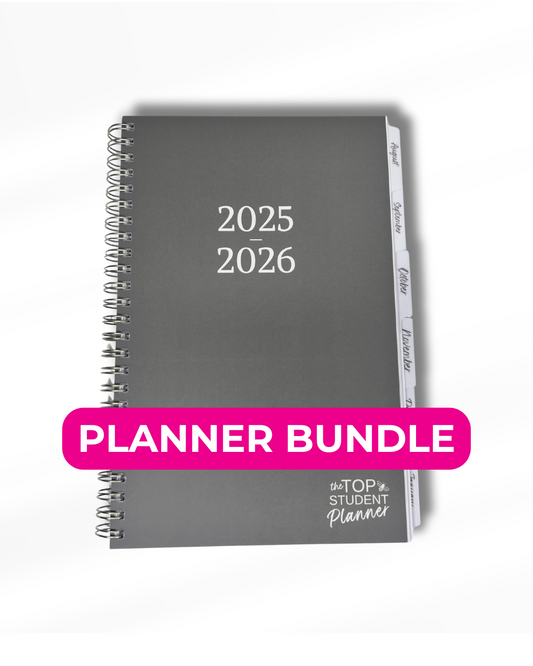 Grey TOP Student Planner Bundle | 2025-2026 School Year